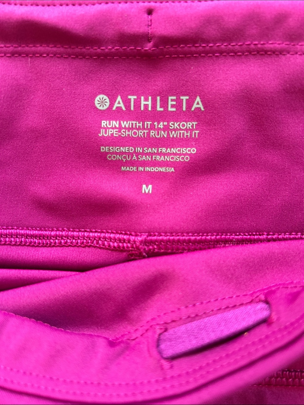 Athleta Run with it 14” Skort Jupe-Short Run with it. Size Medium. - Picture 2 of 6